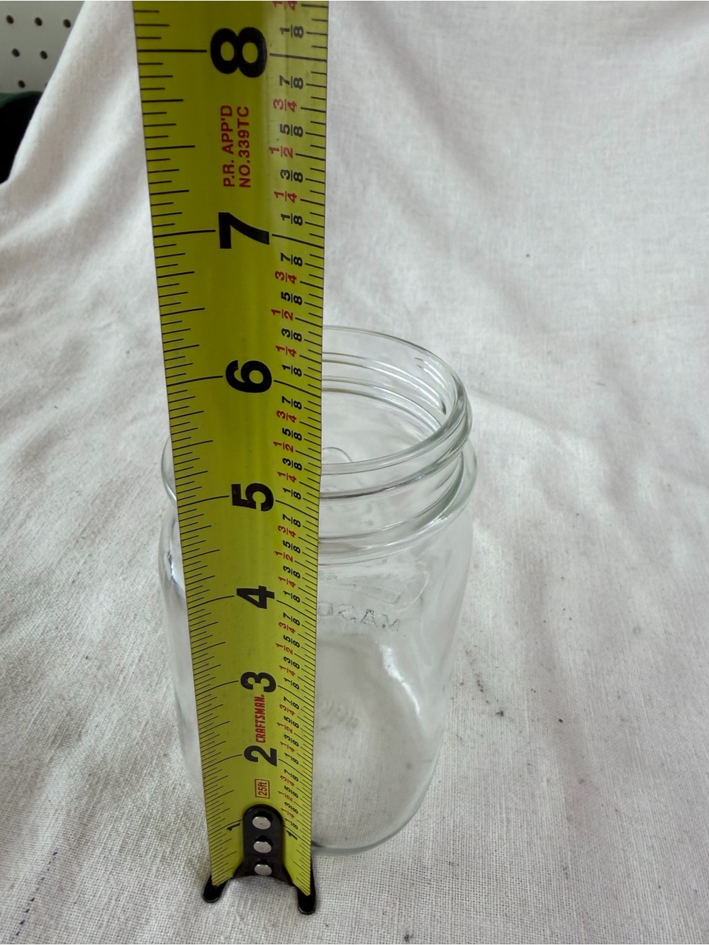 Clear Glass Mason Jar - Transparent